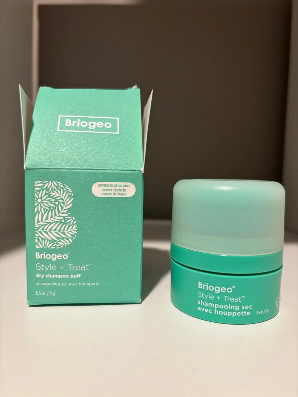 NWT Briogeo Style + Treat Dry Shampoo Puff Sealed 0.53 oz